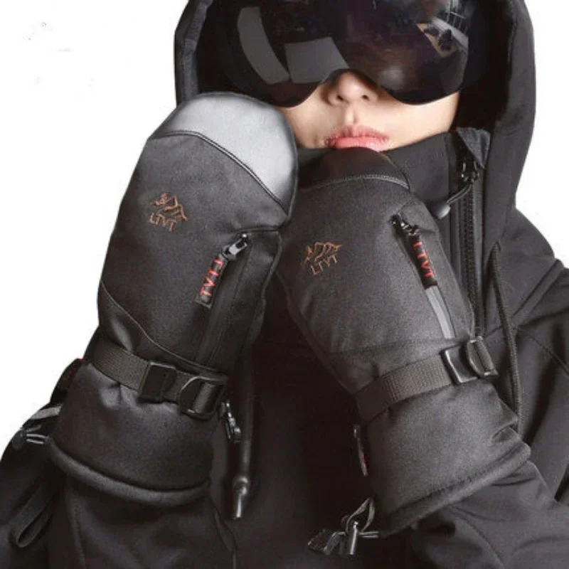 2025 Outdoor Sports Women Cycling Mittens Winter Warm Ski Gloves New Men Waterproof Snowboard Female Glove Mountain Man Mittens