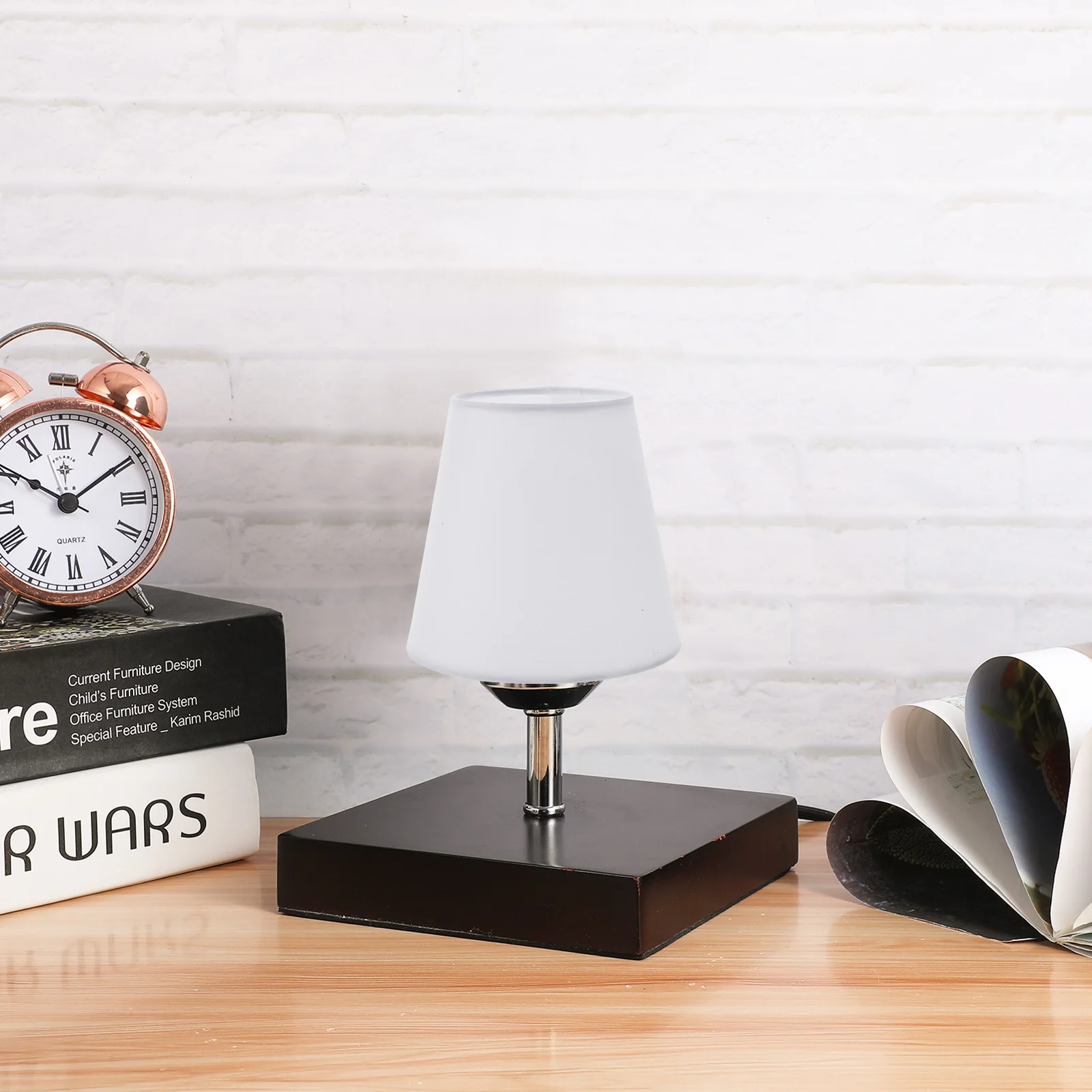 Modern Small Lamp Shades Clip on Bulb - Fabric Table Light Shade Replacement for Bedroom Living Room Eye Protection