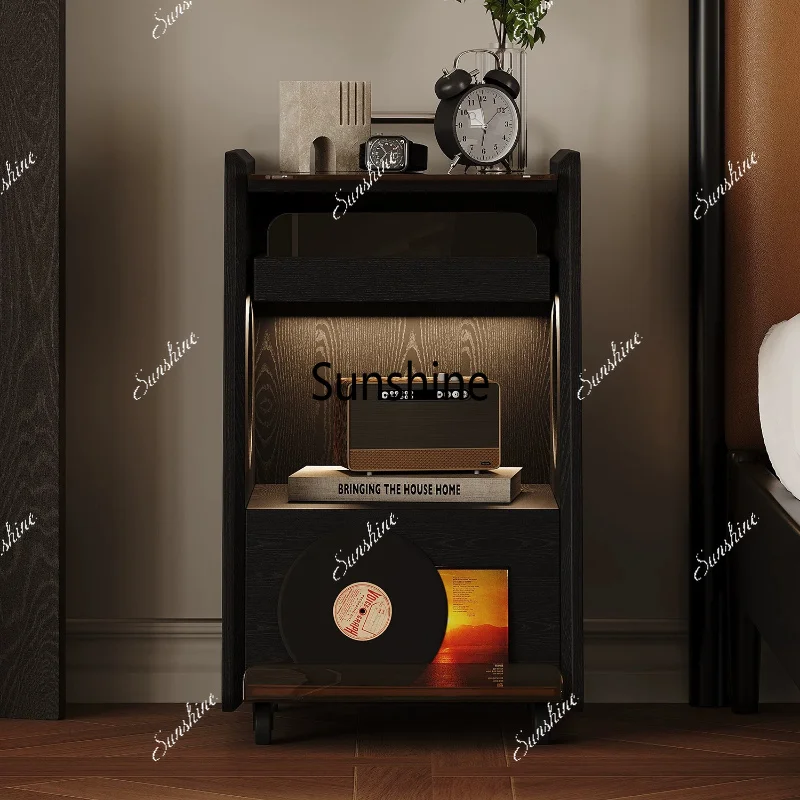 Medieval style ultra-narrow mobile home bedroom small storage storage side cabinet