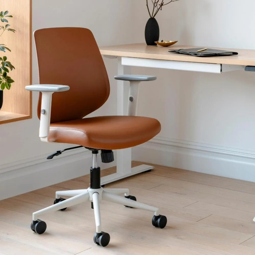 

Daily Chair - Vegan Leather Office Chair with Swivel, Lumbar Rest, and Adjustable Armrests - Comfortable Seating