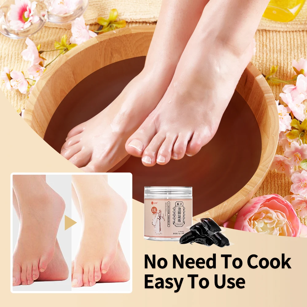 10pcs Foot Cleansing Soak Gel Beads Herbal Slimming Foot Bath Up Detox Relieve Fatigue Swelling Lymphatic Drainage Foot Soak