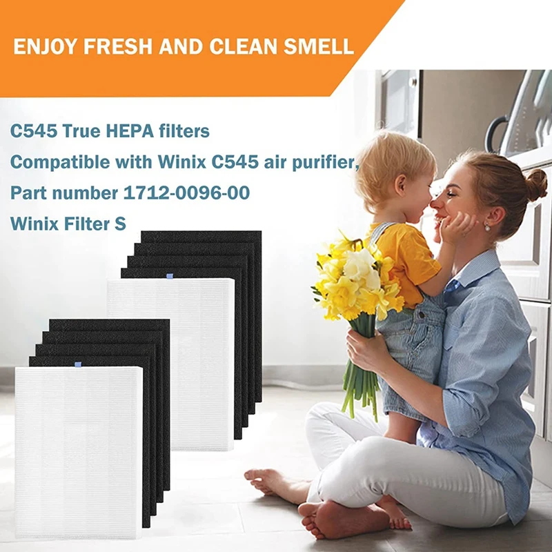 Brightify True 2 HEPA Replacement Air Purifier Filter For Winix C545 P150 1712 0096 8 Activated Carbon Pre-Filters Parts