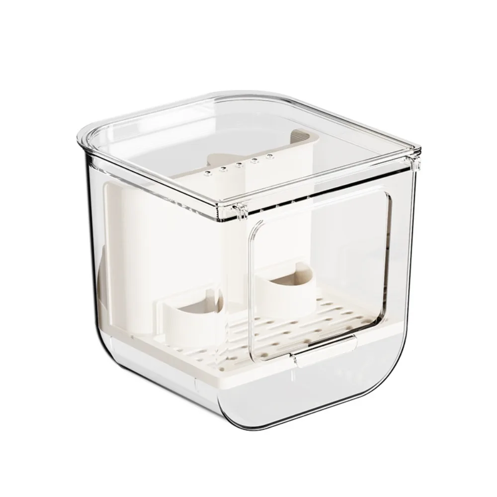 

Прозрачная автоматическая кормушка для птиц с большой емкостью, двойным отсеком, защитой от брызг, разборная