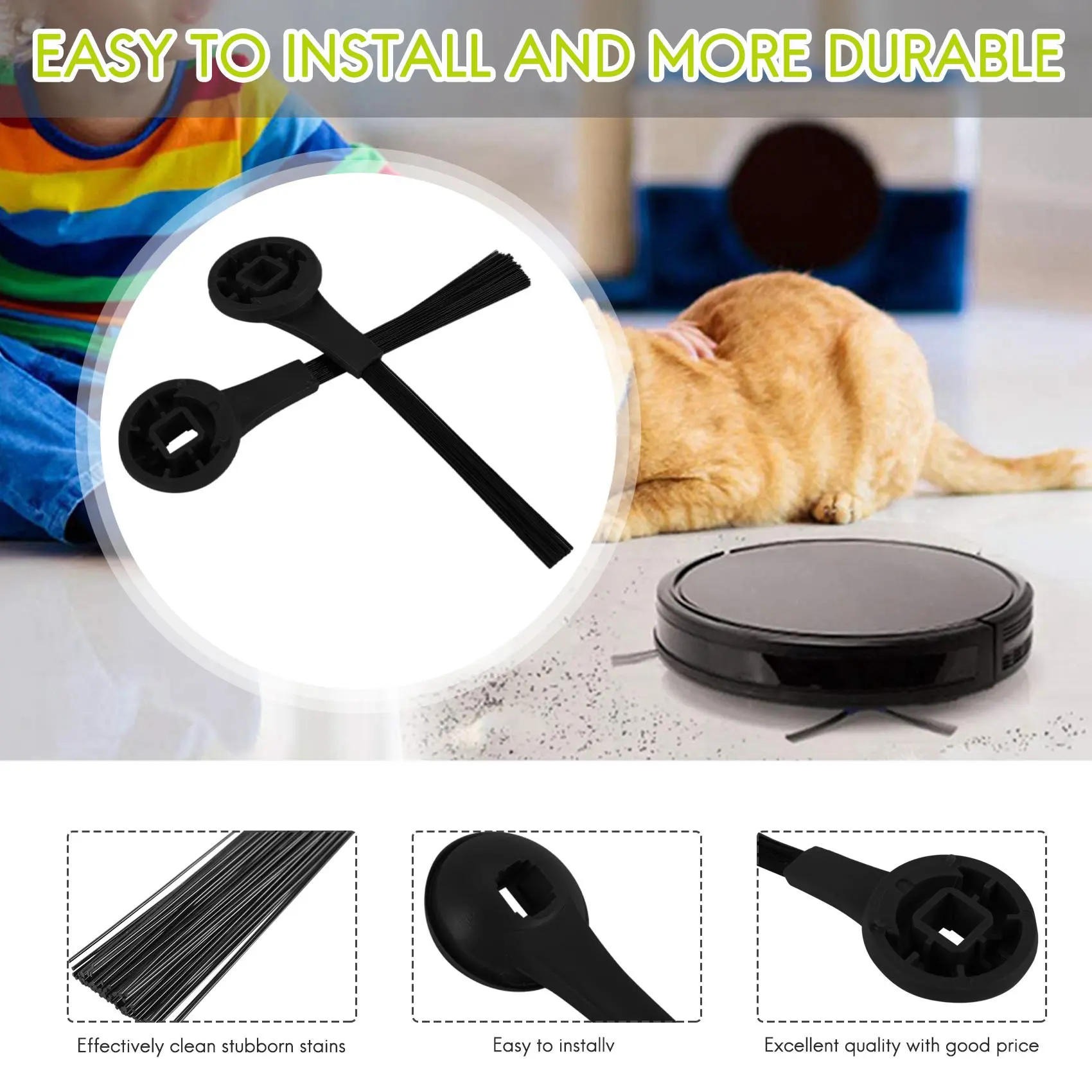 Confezione da 6 spazzole laterali compatibili con Shark Iq Robot R101Ae,Rv1001Ae, aspirapolvere Rv1000, accessori per Robot spazzanti