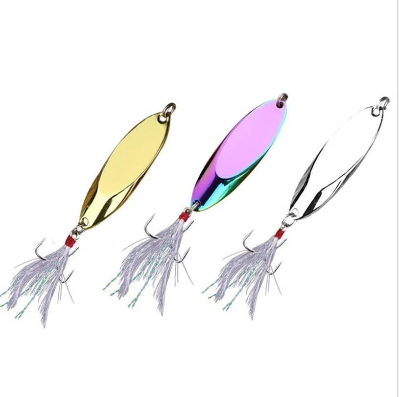 1Pcs 1.5g-42g Metal Spinner Spoon Lures Trout Fishing Lure Hard Bait Sequins Paillette Artificial Baits Fishing Tackle