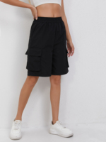 Women's Y2K High-Waist Crop Double Side Large Pocket Work Short Pants Outdoor Casual Sports Shorts