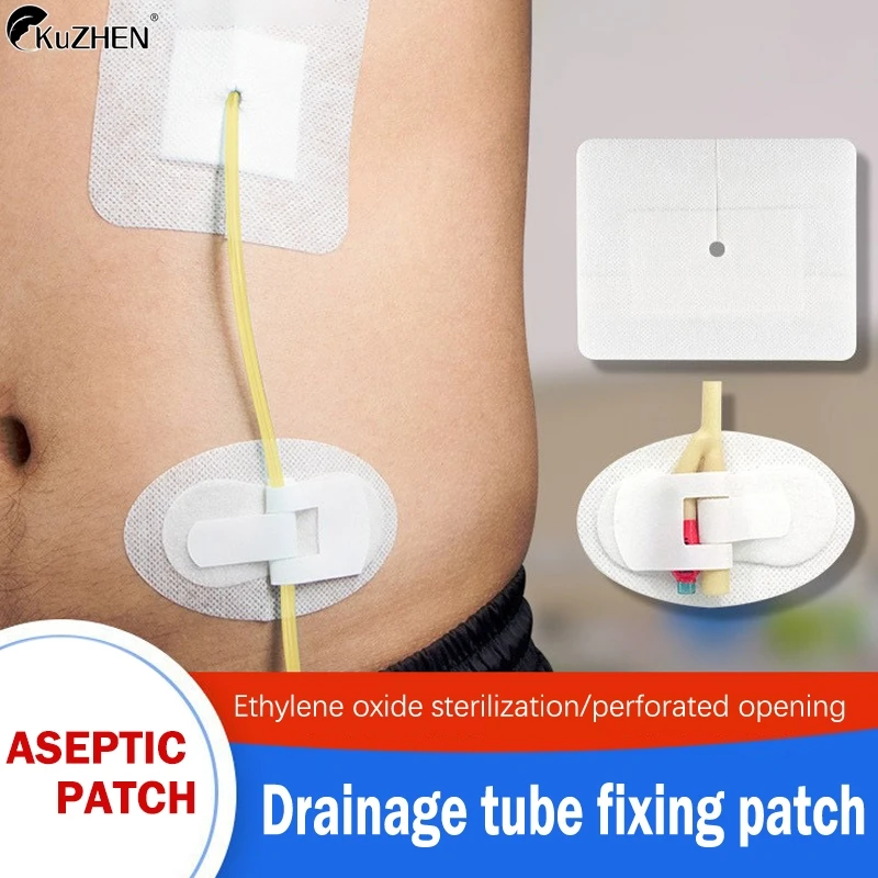 1Pcs Drainage Tube Sterile Applicator Peritoneal Dialysis Catheter Bile Duct Nephrostomy Gastric Tube Drainage Fixed Sticker