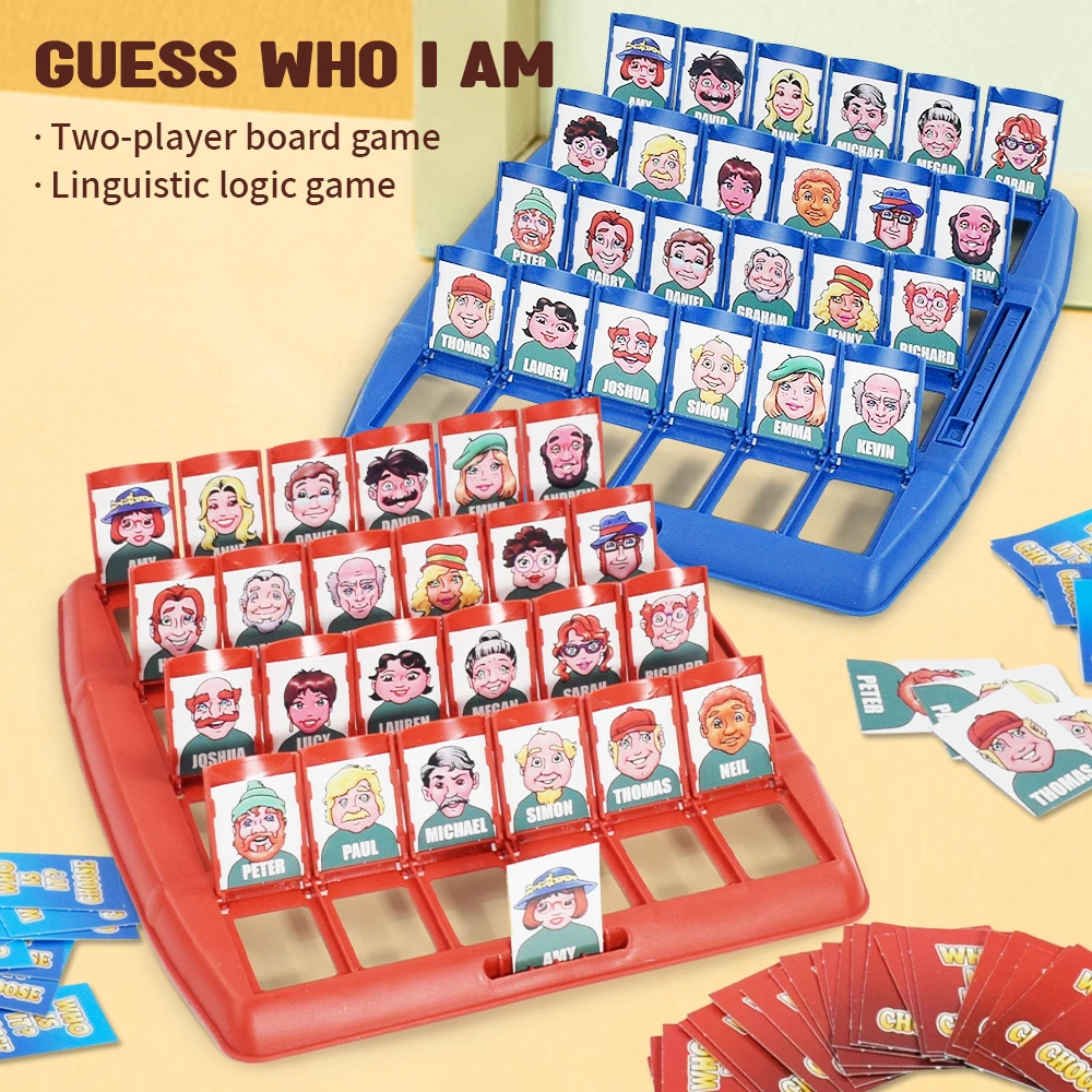 Desktop Games Guess Who I Am,Parent-child Interactive Family Party Game,Exercise Logic Training Educational Toys for Kids Gift