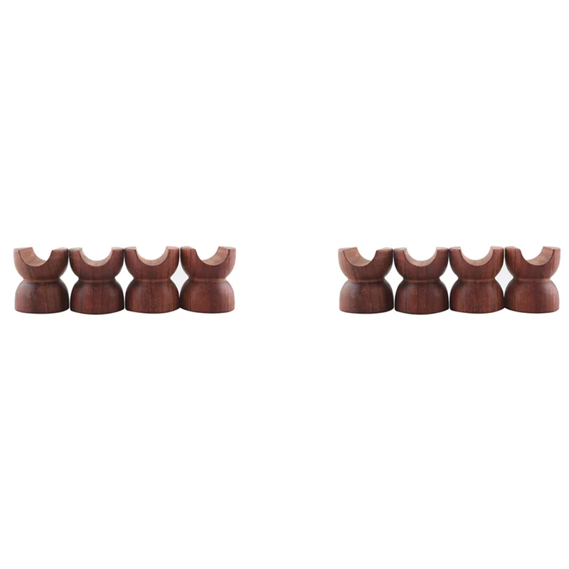 EDT-Hifi Audio Rosewood Insulation Wire Bracket Line Support Speaker Cable Stand Holder Shock Absorber Foot Pads, 8 Pack