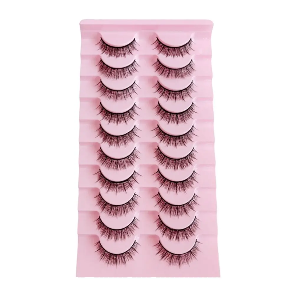 5/10 pares de pestañas de visón 3D suaves pestañas de visón esponjosas dramáticas aspecto Natural extensión de pestañas postizas rizadas rusas