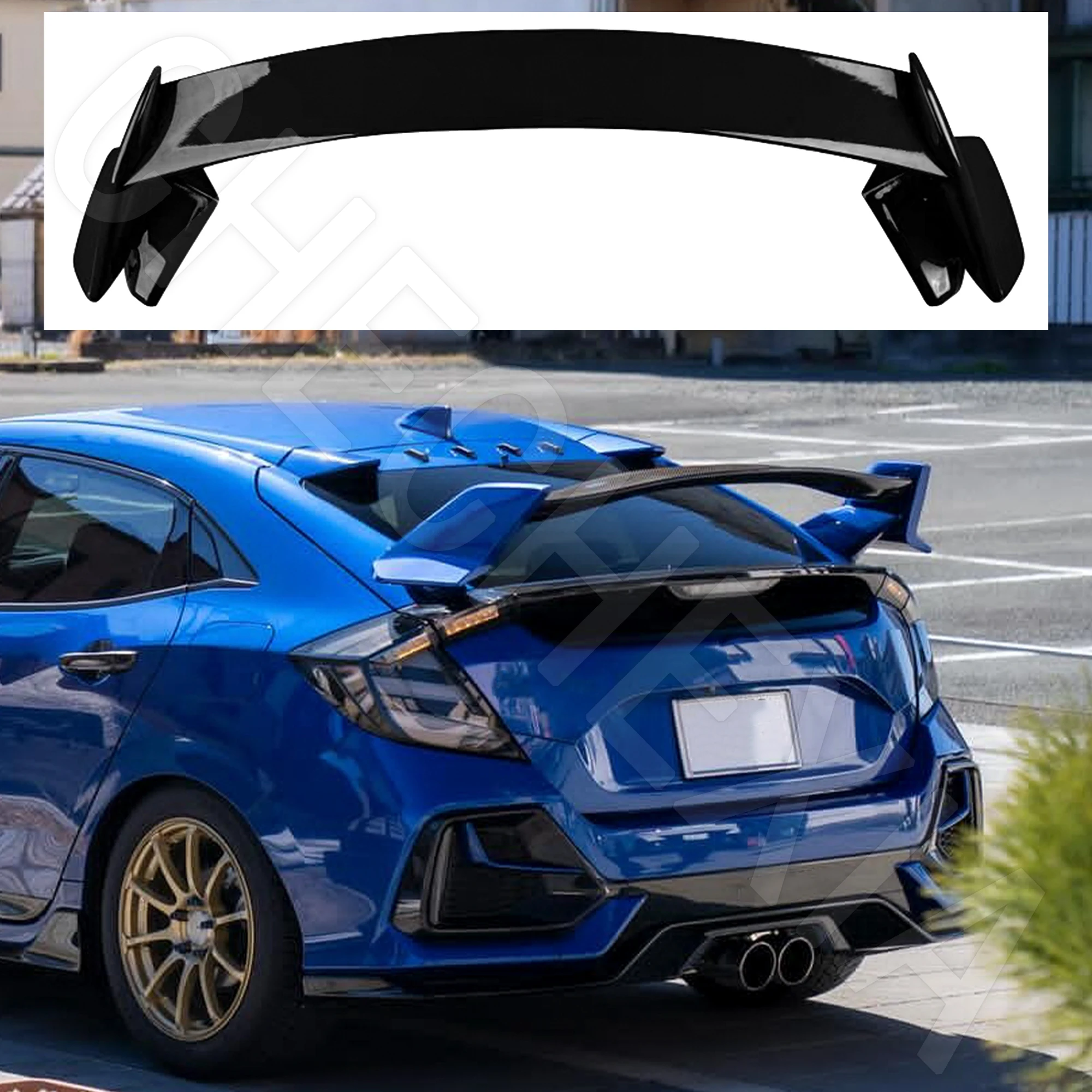 Spoiler Wings For 10th Gen Civic FK7 Hatchback TYPE-R Style Rear Wing ABS Aerodynamic Kit Car Body Diffuser Auto Accessories