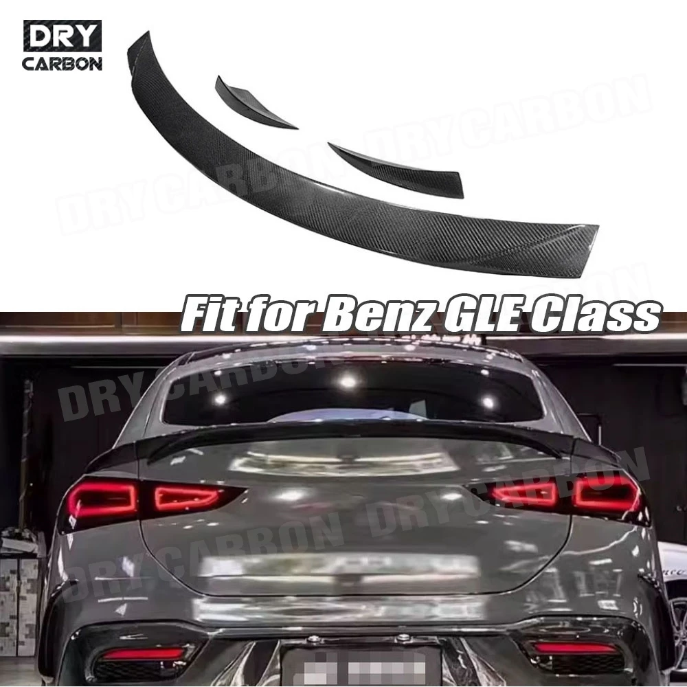 Carbon Fiber Duckbill Rear Trunk Wing Spoiler for Benz GLE Class C167 GLE350 GLE53 63 AMG Coupe 2020-2023 B Style FRP Body Kits