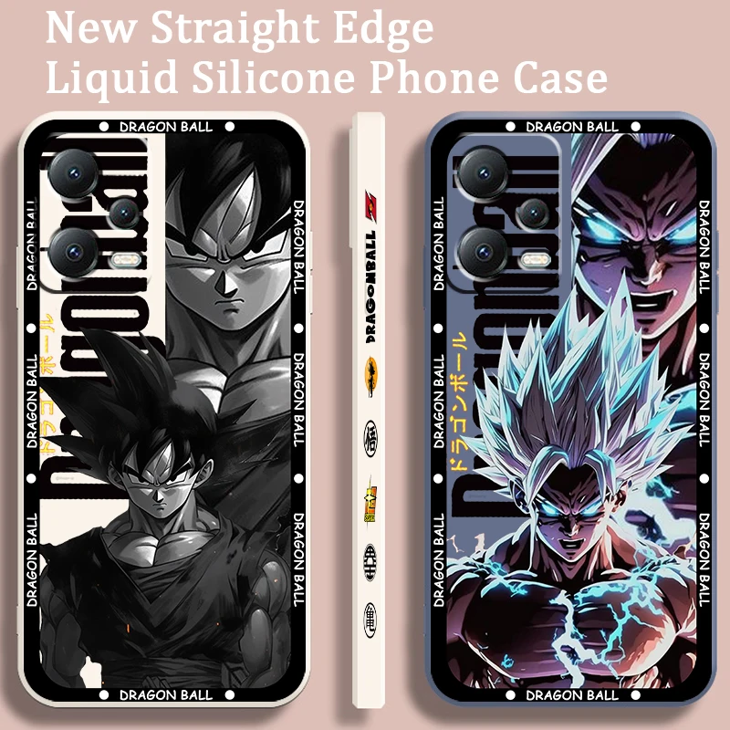 D-Dragon Ball Goku Fashion Liquid Left Rope per Xiaomi Redmi Note 13 12 12S 12R 11 11T 11S 10 10S Pro Plus 5G custodia morbida per telefono