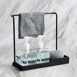 Multifunctional Sponge Rack Kitchen sink organizing and storage rack sponge storage rack including soap dispenser cloth cleaning