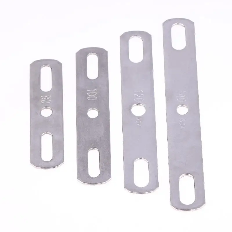 Double Hole Metal Straight Plate 304 Stainless Steel Thickened Flat Gasket With Holes Blocking Plate Bolt Accessories