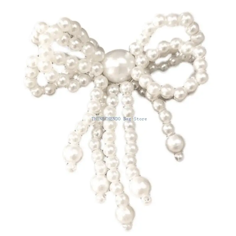 340D Pearls Bowtie Hair Clip Accessories Jewelry Making Craft Hairclip Garment