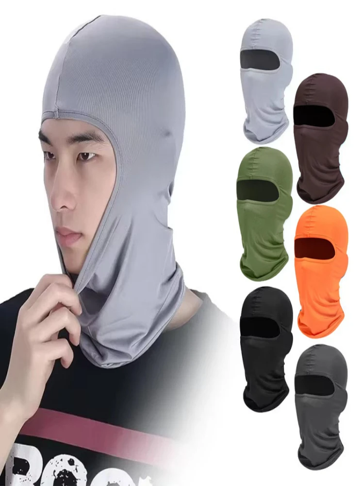 AliExpress 1-3Pcs Lycra Balaclava Hood Motorcycle Bandana Cycling Ski Face Hat Tactical Hood Helmet For Outdoor Sport Covering Neck Gaiter