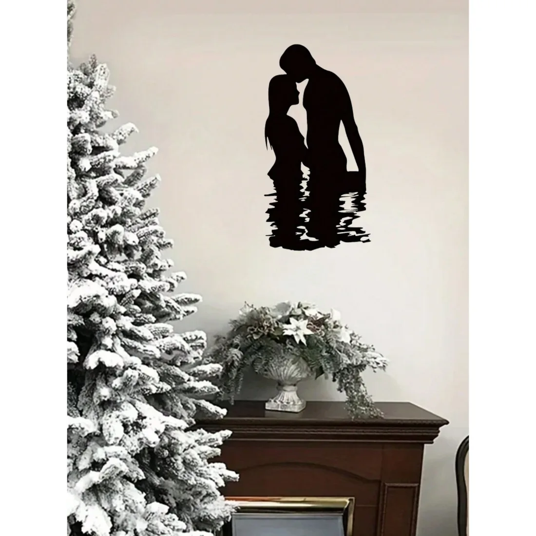Nowoczesna metalowa dekoracja ścienna z motywem całujących się par, wodoodporna, odporna na rdzę, abstrakcyjna ozdoba do salonu, sypialni, łazienki.