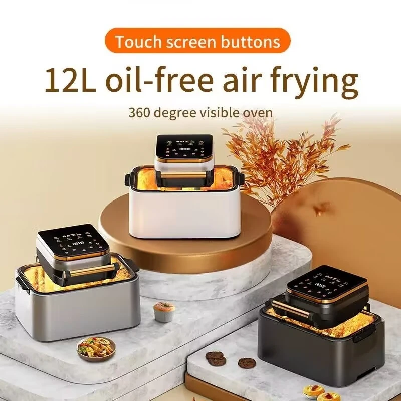 15L Air Electric Fryer Household Microwave Oven New Authentic Visual Multi functional Intelligent Oven Integrated Machine