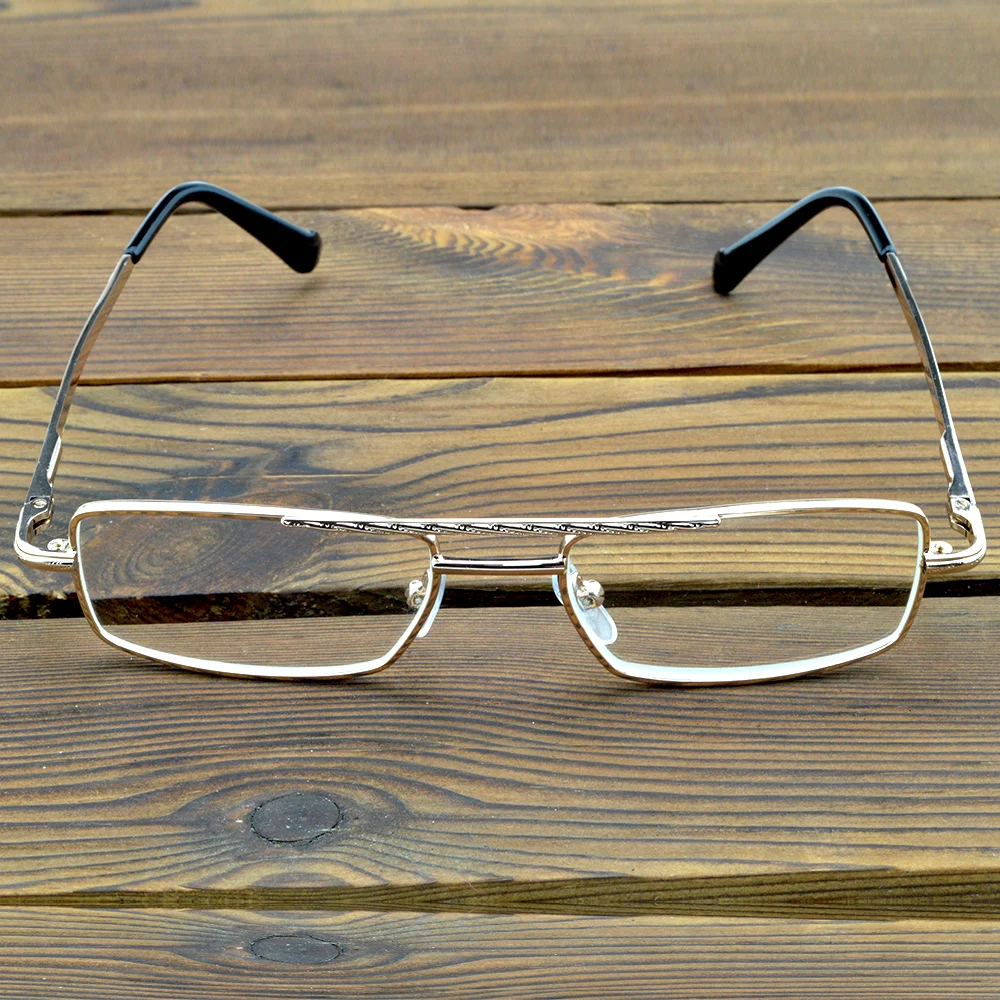 Abrasion Resistant Glass Lenses Double Bridge Rectangle Frame Reading Glasses +0.75 +1 +1.25 +1.5 +1.75 +2 +2.5 +2.75 To +4