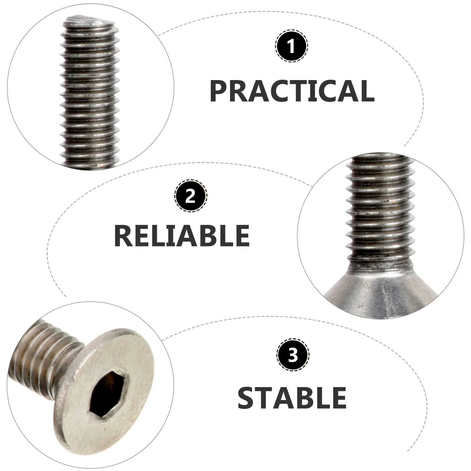 

80pcs Stainless Steel Button Socket Screws Allen Drive Full Thread Bolts Round Head Machine Screws Corrosion Resistant
