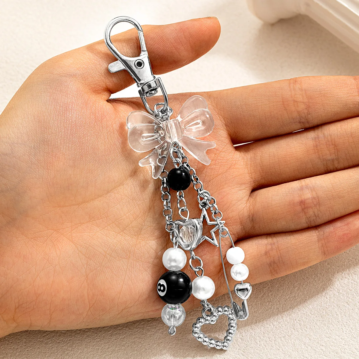 8ball keychain Mini Ball Pendant Key Ring Resin Keyring Bar Table Decoration Jewelry Game Souvenir Gift