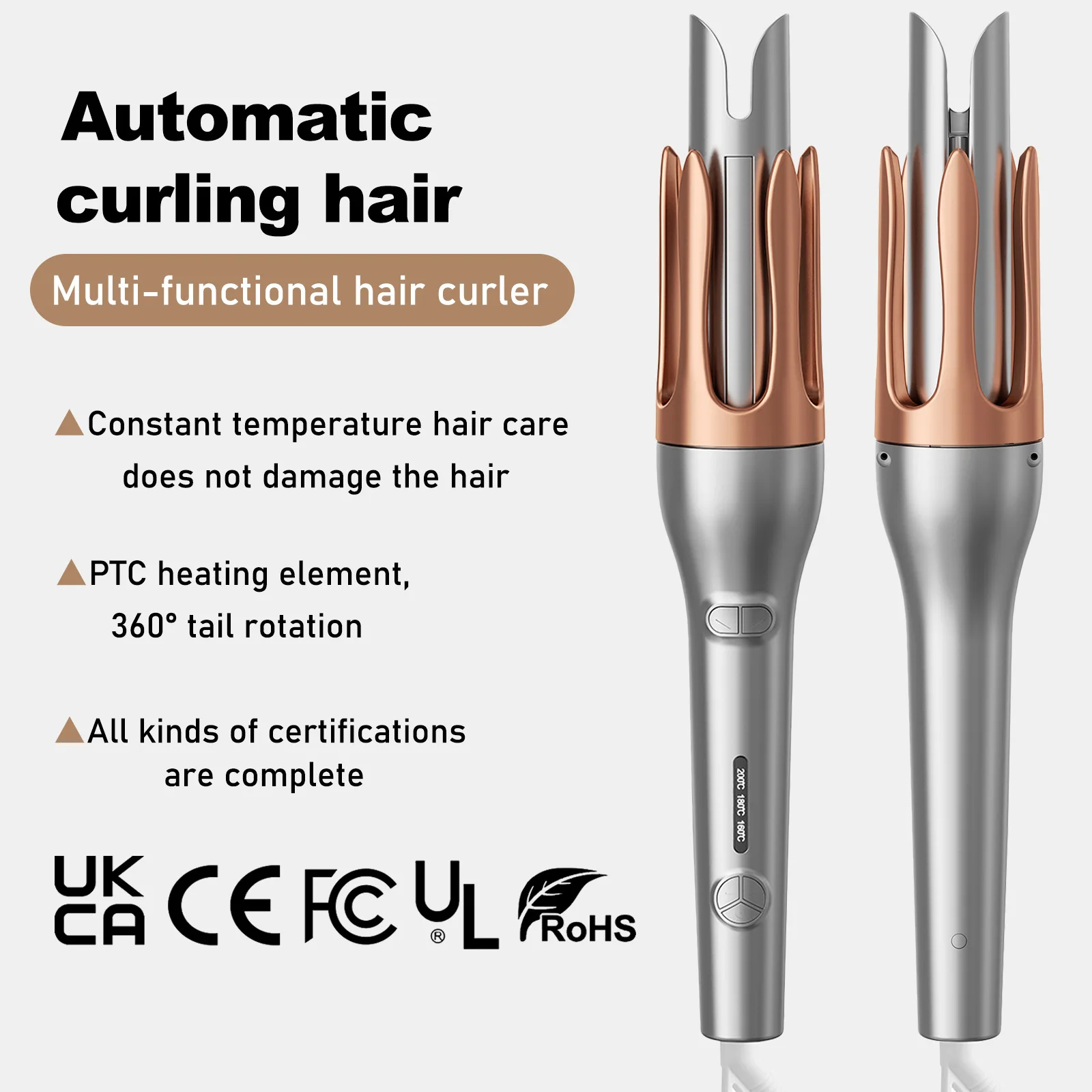 

Electric Automatic Hair Curler 32mm Rotating Ceramic Hair Roller Professional Large Curling Iron Wand for Versatile Styling