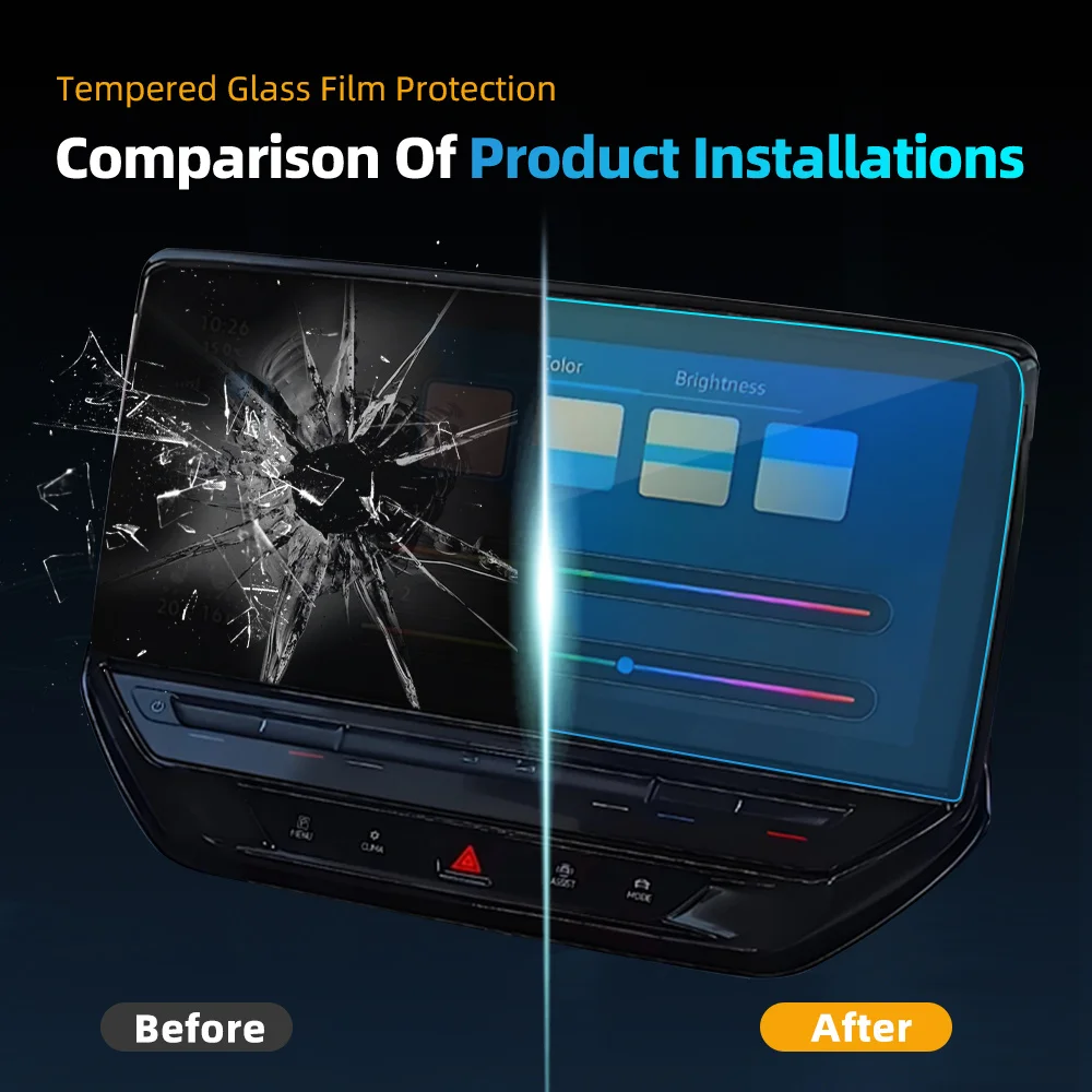 لمرسيدس بنز GLC 300 C الفئة 2022-2025 نظام تحديد المواقع أداة تعمل باللمس المضادة للخدش الزجاج المقسى واقي للشاشة فيلم