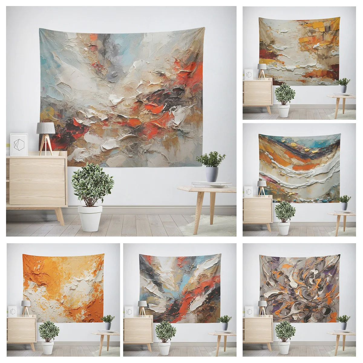 نسيج الكتابة على الجدران الحديث، بوليستر مقاوم للبهتان، ديكور المنزل غرفة نوم نسيج جمالي 70X100CM 180X280CM نسيج الجدار #1