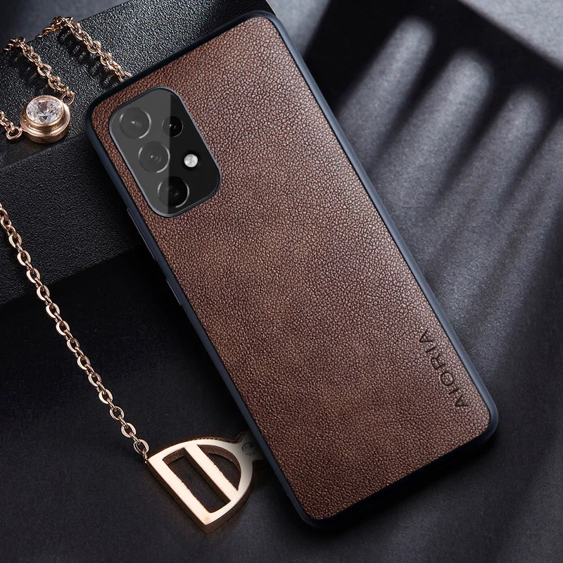 Case for Samsung galaxy A53 A73 A33 A23 5G coque with Retro business PU leather Skin design phone cover for samsung a53 case