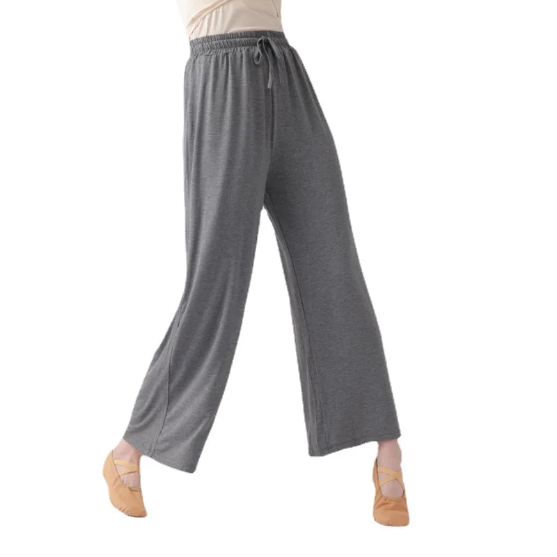 Modal Wide Leg Pants Modern Dancer Practice Cloud Trousers Women Classical Dance Yoga Clothes High Waist Drawstring Light Weight