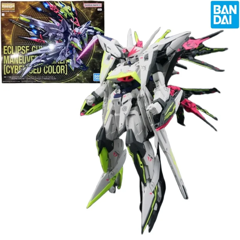 Bandai Anime Model ECLIPSE GUNDAM MANEUVER STRIKER CYBERISED COLOR MG 1/100 Original Genuine Assembly Toys Action Figure Gifts