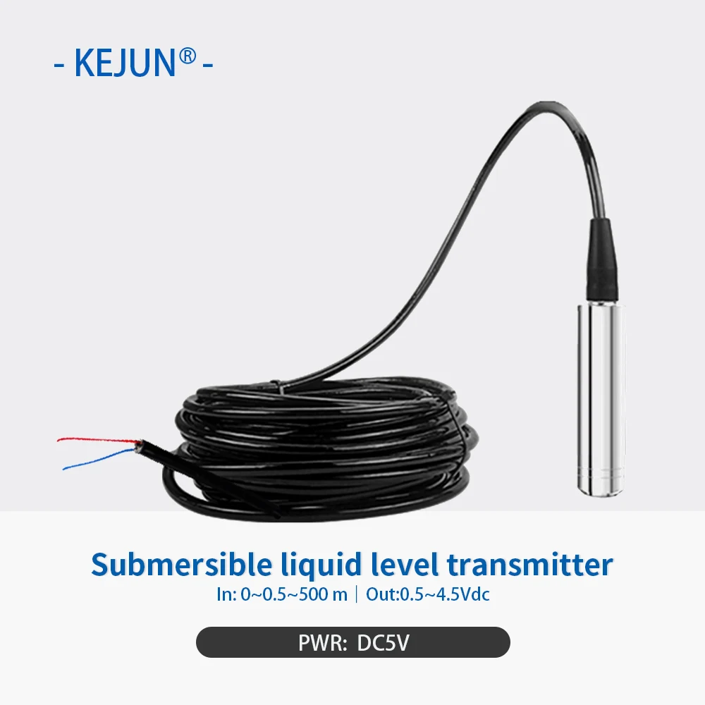 lanca hidrostatica do silicone no tipo o sensor nivelado 0545v do tanque de agua output o transmissor nivelado liquido posto 5v para o poco 20m profundo 01