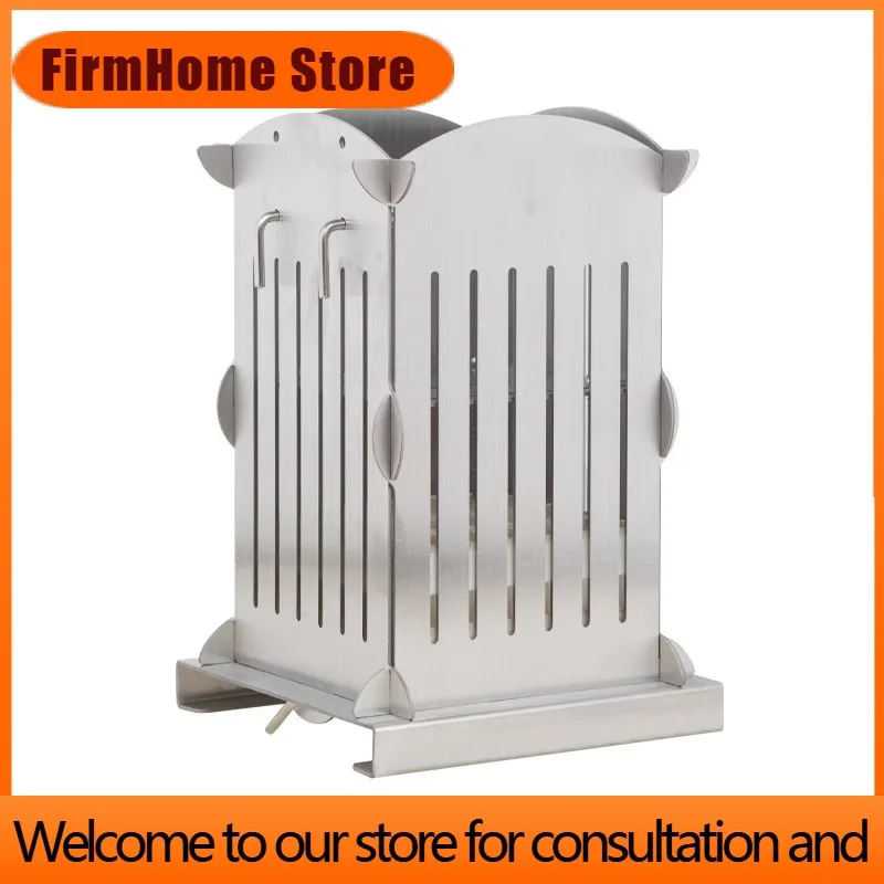FirmHome StoreStainless Steel 49 Holes Meat Skewer Kebab Maker Manual Small Lamb Skewers Machine Barbecue Stringer Kitchen Tool