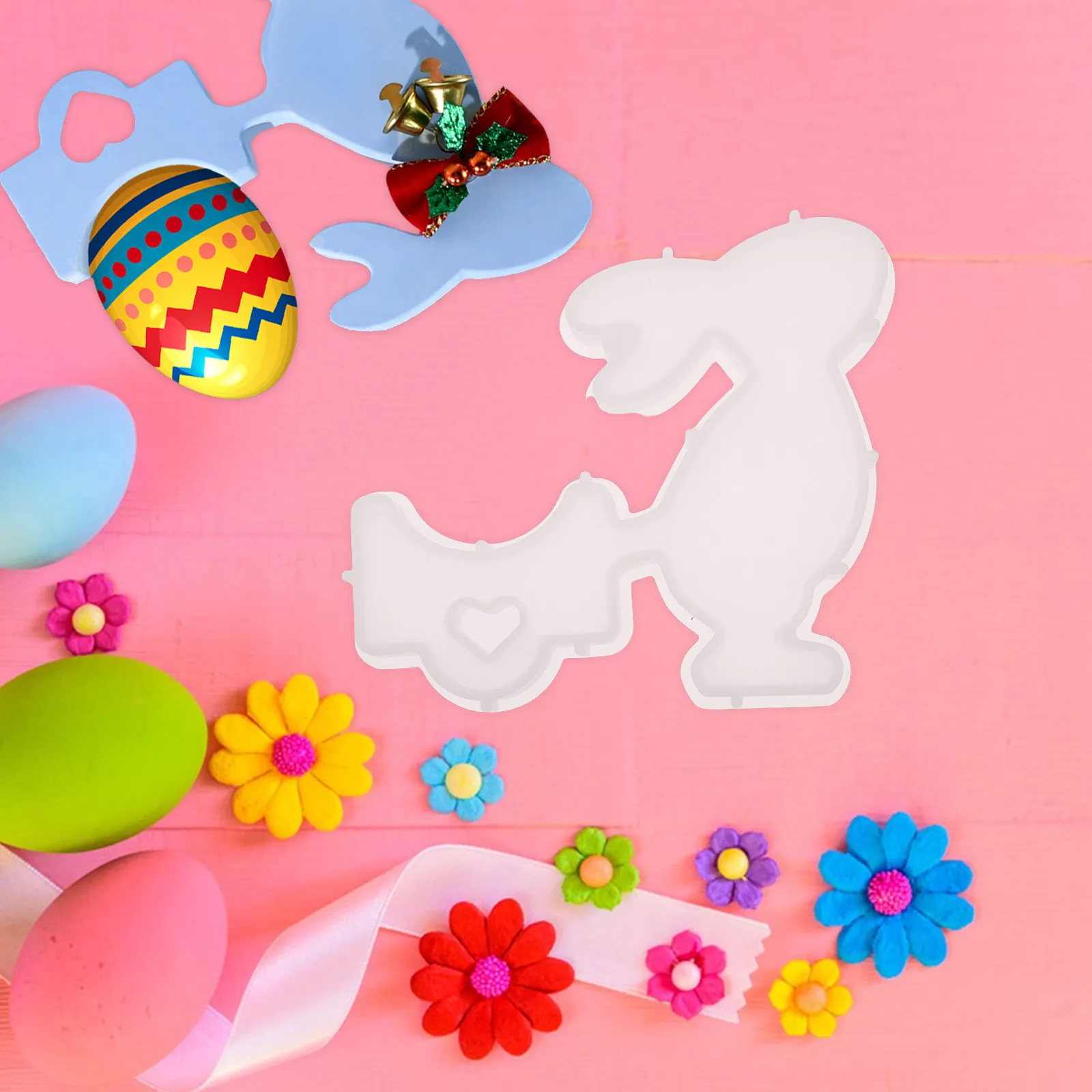 

Easter Rabbit Silicone Mold for Making Plaster Resin Epoxy Casting DIY Craft Decorative Bunny Shape Flexible