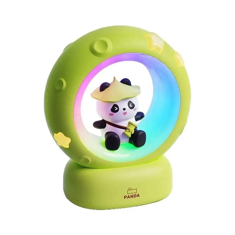 

Kids Night Lamp Moon Panda Nursery Lamp Tap Control Cartoon Decoration 3 Brightness Levels Bedroom Lighting For Girls Kids Teens