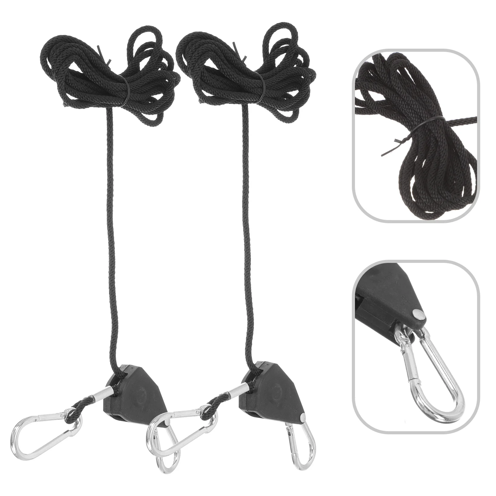 2 個調節可能なヘビーデューティロープハンガー金属内部ギアラチェット育成ライト器具用ハンギングバスケット強化編組