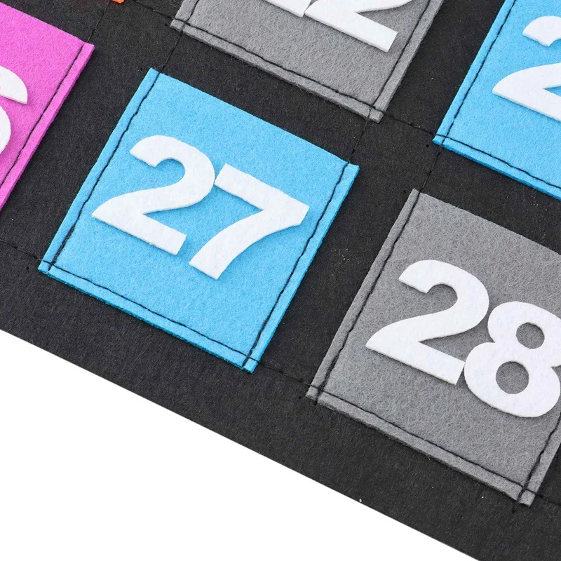 FULL-40X70cm Ramadan Calendar Mubarak Kareem Countdown Felt Calendar Wall Hanging DIY Ramadan Party Eid Decorations