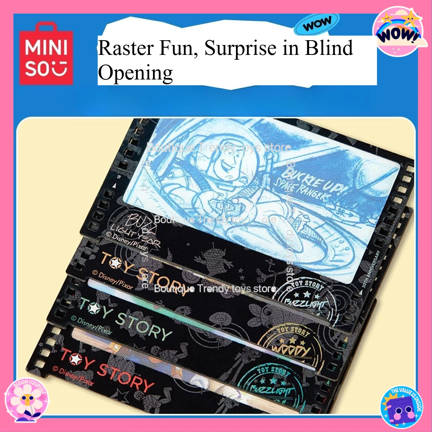 

MINISO Disney Pixar слепая коробка для линзолярных карт - 3-х шт., коллекционные коллекционные карточки для студентов, подарок