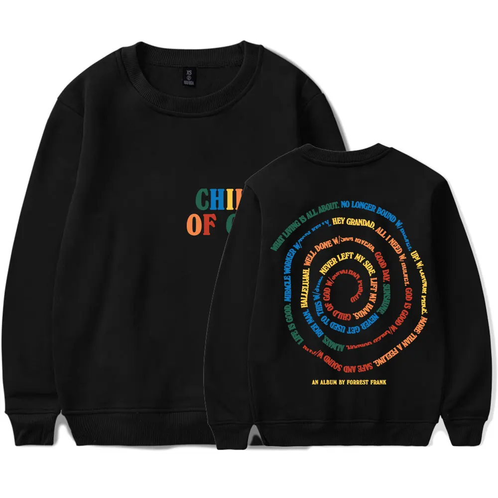 Forrest Frank Rainbow Spiral Crewneck Sweatshirts Child of God Tour 2025 Merch Cosplay Women Men Fashion Long Sleeve Tee