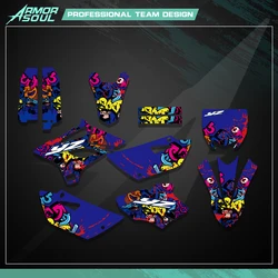 Motorcycle Full Graphics Decals Stickers Kits For YAMAHA YZ85 YZ 85 2015 2016 2017 2018 2019 2020 2021 YZ-85 Customize Number