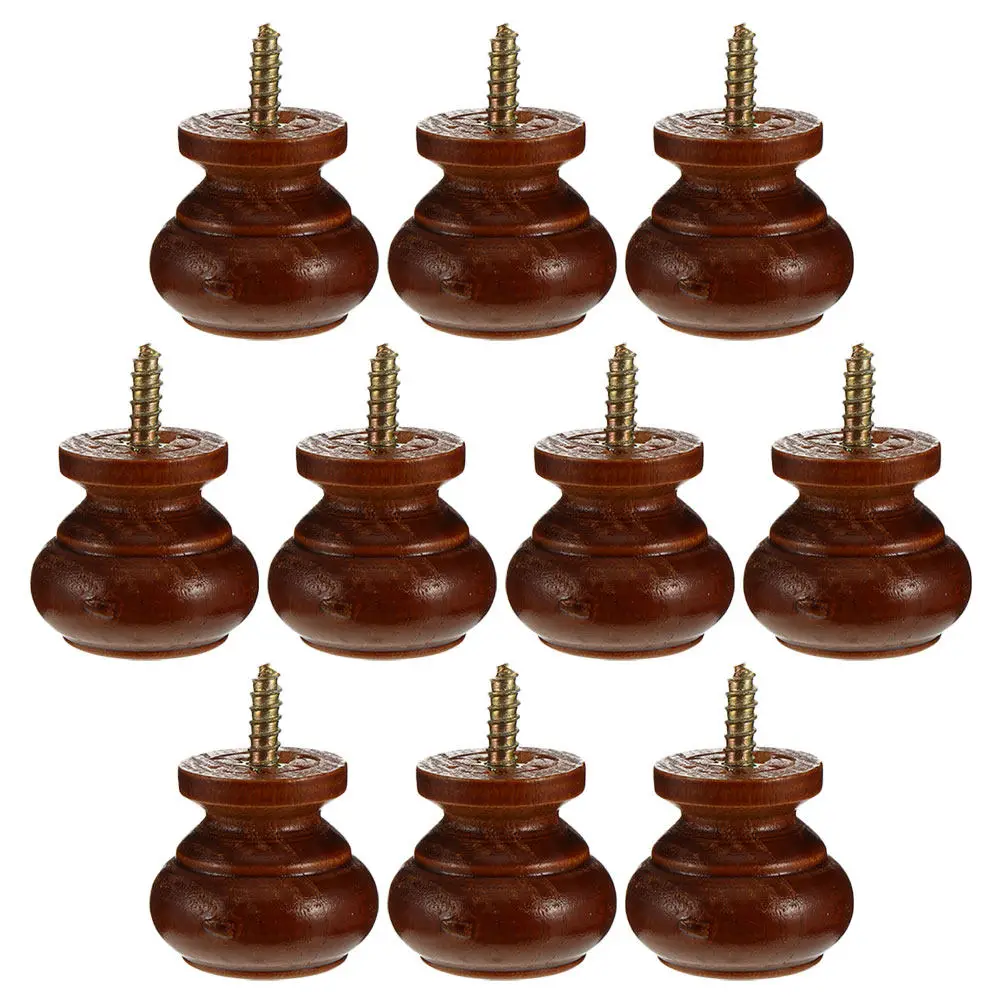 

10 шт. натуральных деревянных круглых ручек для ящиков, одноточечные ручки из массива дерева для кухонных шкафов, ванных комнат, комодов, гардеробов, в деревенском стиле