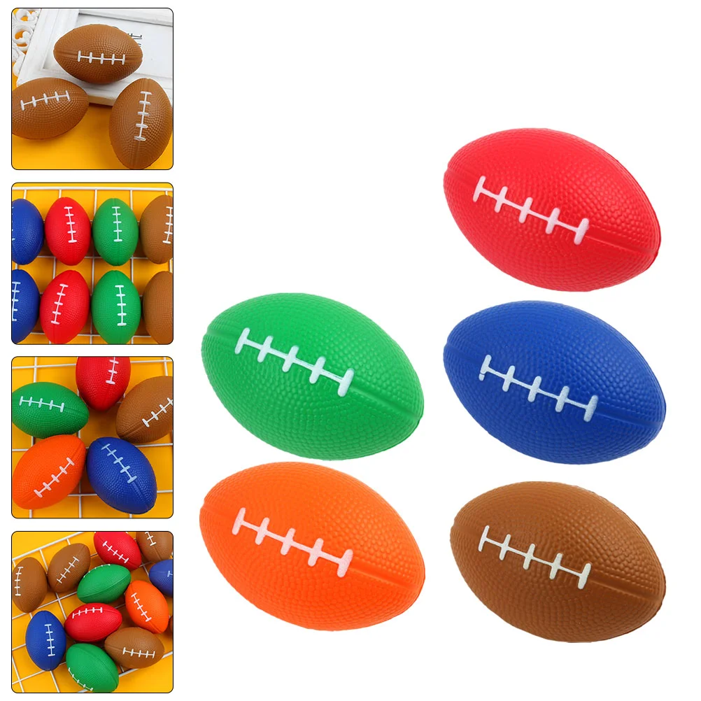 5 Pcs Football Vent Toy Child Stress Polyurethane Pu Pressure Balls Toys for Anxiety Relief