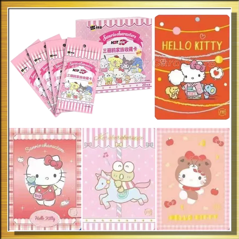 Sanrio Card Kuromi Hello Kitty My Melody Cartoon Cute Collection Trading Cards Kids Toys Christmas Gifts