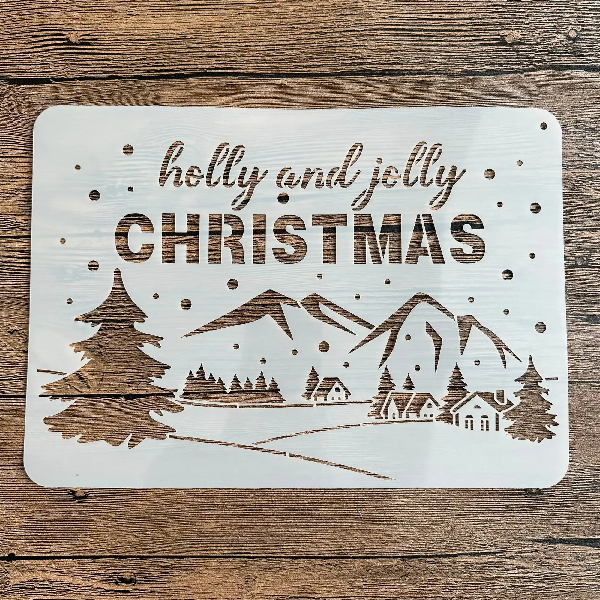 

A4 29 * 21cm DIY Stencils Wall Painting Scrapbook Coloring Embossing Album Decorative Paper Card Template Christmas stencil