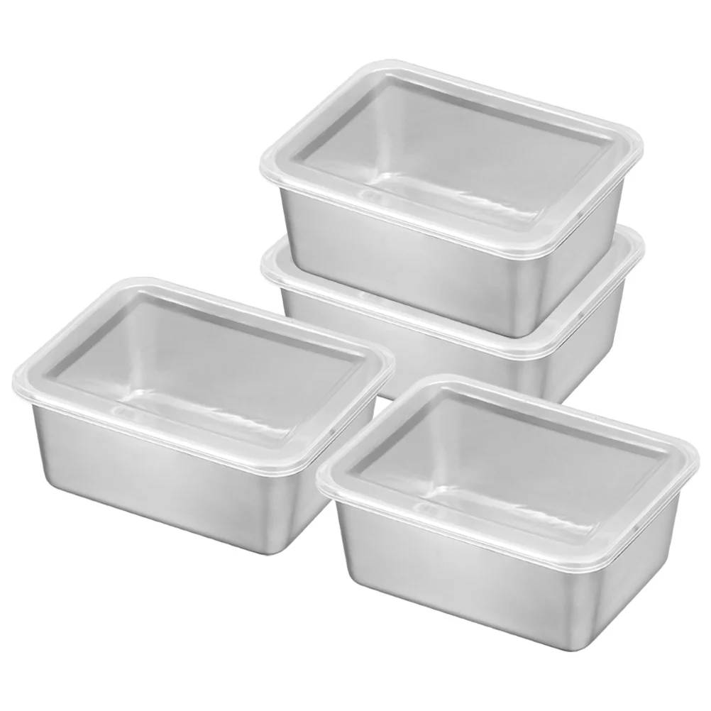 

4 Pcs Crisper Fridge Organizers Refrigerator Boxes Food Kitchen Containers Fresh Preservation Plastic