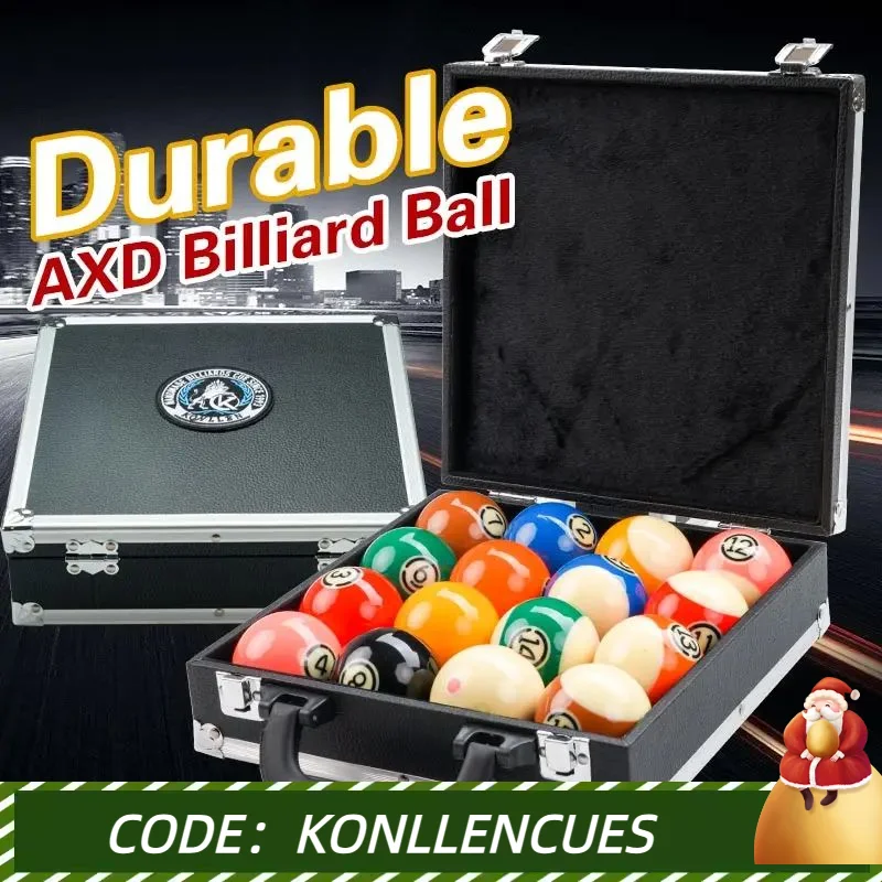 

KONLLEN-Billiard Pool Balls Set, 57.2mm, Resin Balls, Crystal, Practice, Table, Tournament, Billiards Accessories, 16Pcs