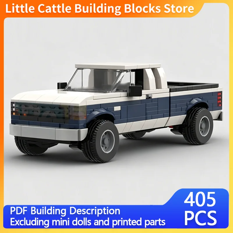 City Car Model MOC Building Bricks F-150 Light Pickup Truck Modular Technology Gifts Holiday Assemble Children Toys Suit