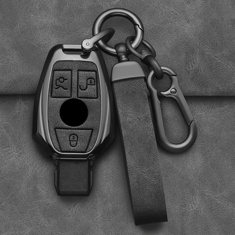2 3 botones estilo de aleación funda para llave de coche carcasa Fob para Mercedes Benz A B C E clase GLS GLA GLK GLC CLS CLA W204 W205 W212 W463