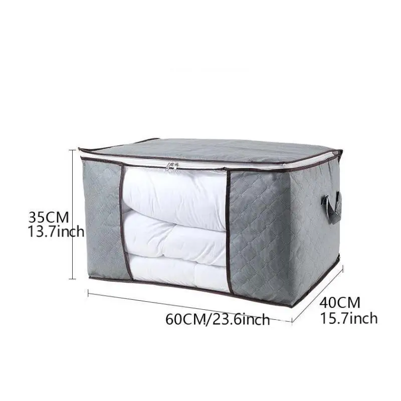 90L Large Storage Bags,Bins Foldable Closet Organizer Storage Containers with Durable Handles Thick Fabric for Clothing, Blanket